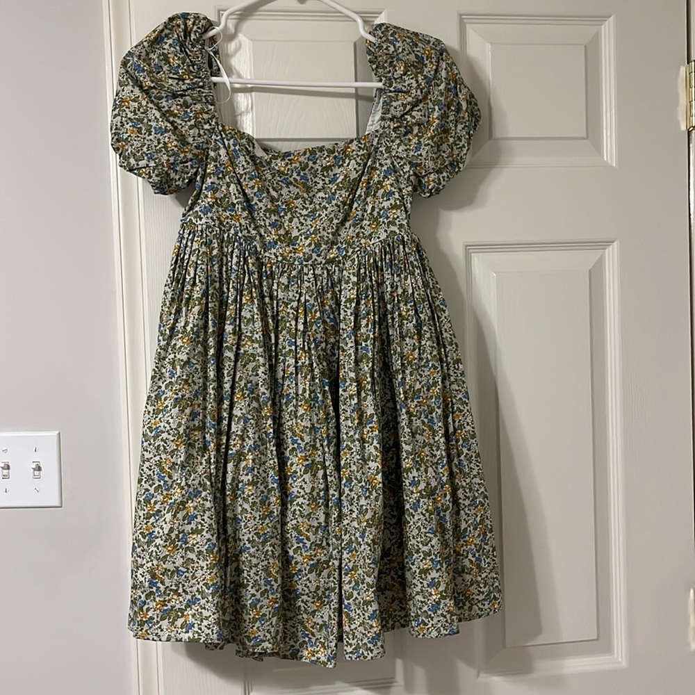 Vici mini green flower dress